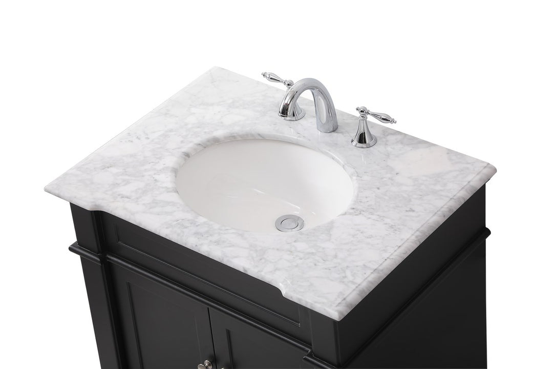 30 Inch Single Bathroom Vanity Set In Black - View 6 - Joshua Marshal
