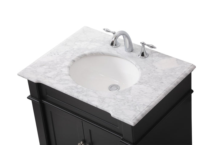 30 Inch Single Bathroom Vanity Set In Black - View 6 - Joshua Marshal