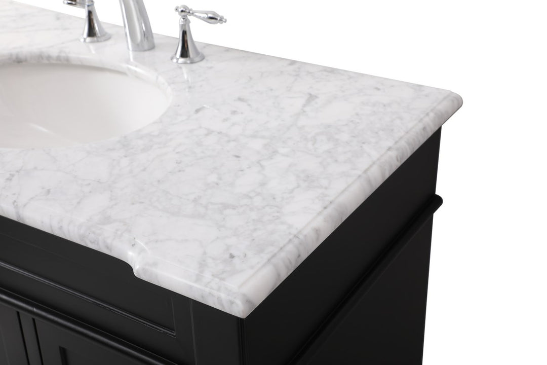 42 Inch Single Bathroom Vanity Set In Black - View 6 - Joshua Marshal