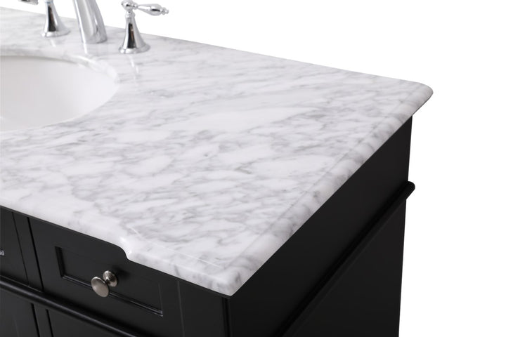 48 Inch Single Bathroom Vanity Set In Black - View 6 - Joshua Marshal