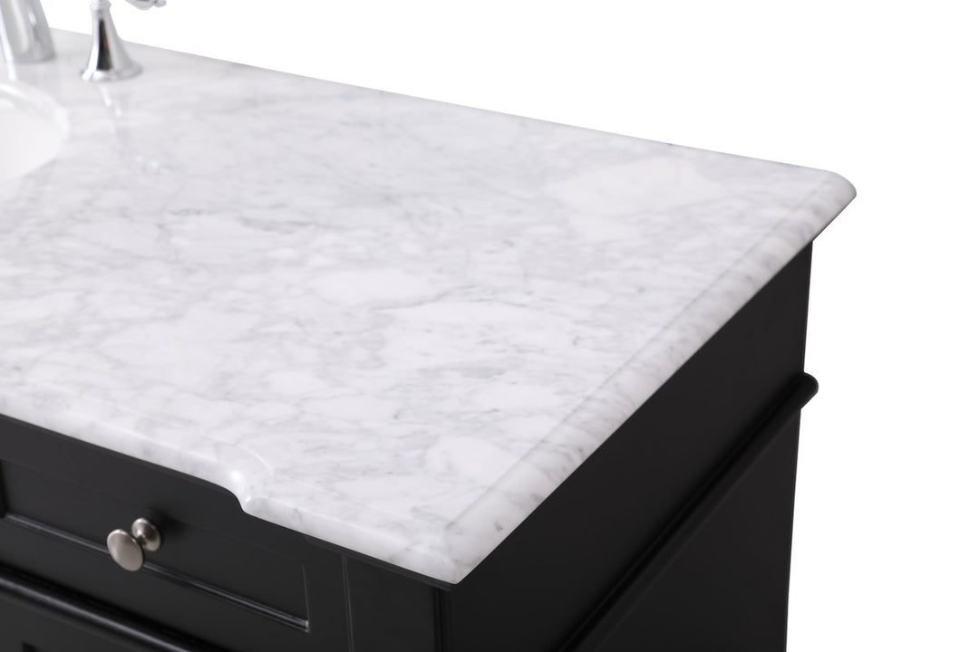 60 Inch Single Bathroom Vanity Set In Black - View 6 - Joshua Marshal