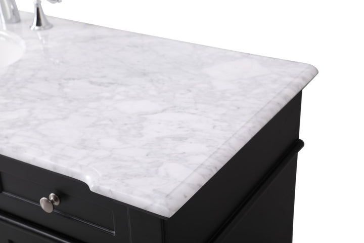 60 Inch Single Bathroom Vanity Set In Black - View 6 - Joshua Marshal