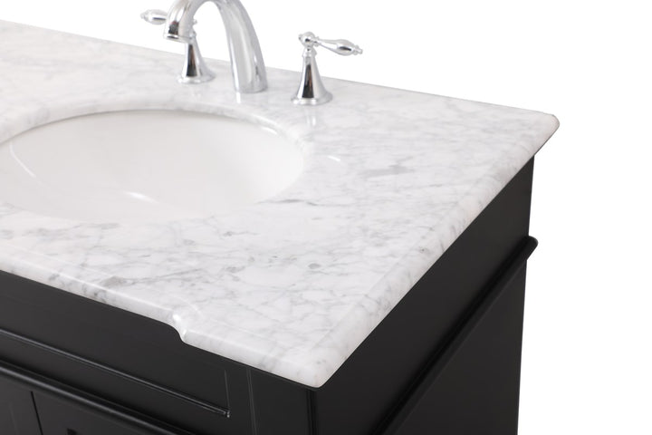 72 Inch Double Bathroom Vanity Set In Black - View 6 - Joshua Marshal