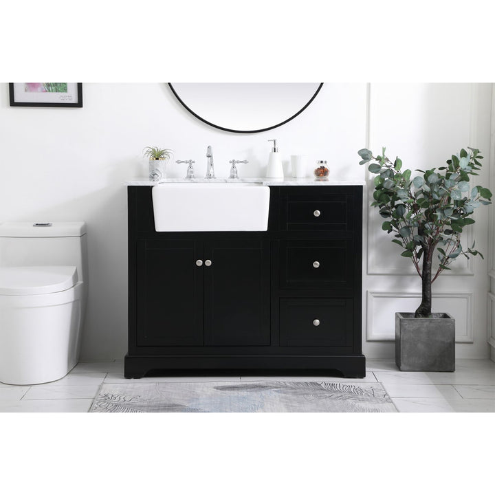 42 Inch Single Bathroom Vanity In Black