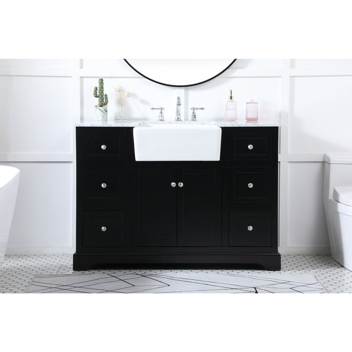 48 Inch Single Bathroom Vanity In Black