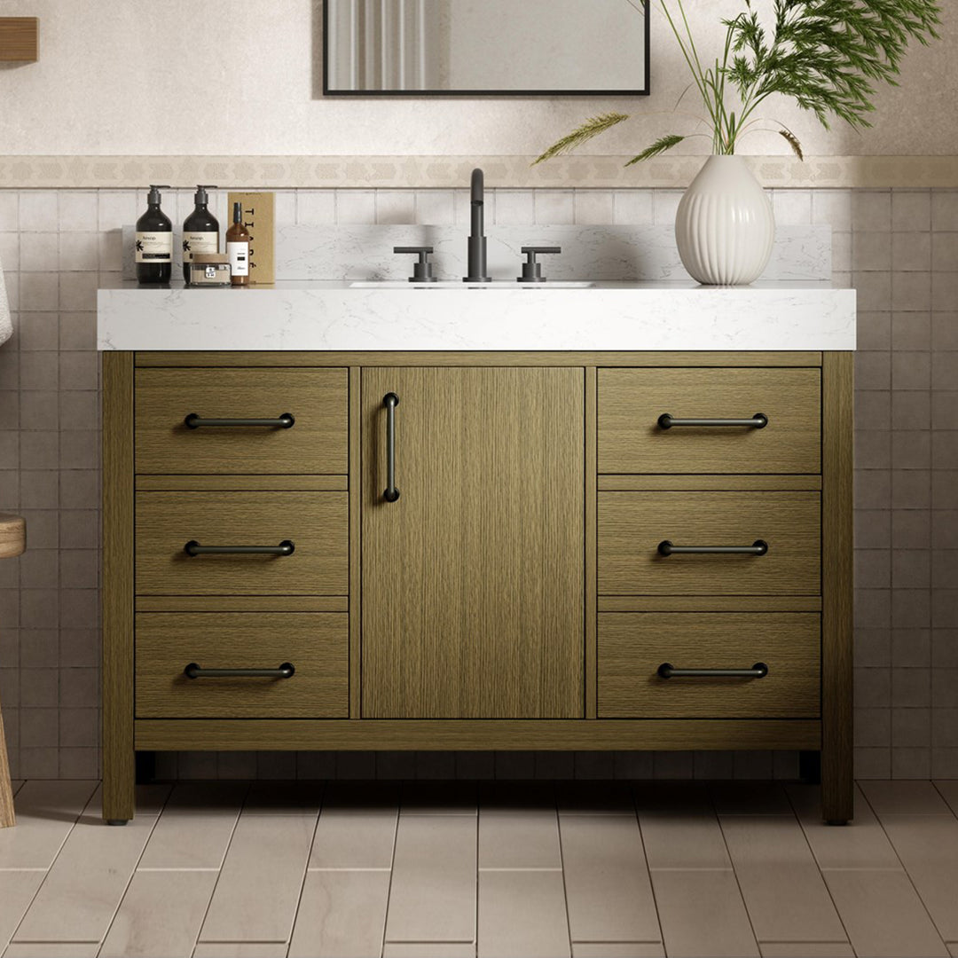 48 Inch Single Bathroom Vanity In Chestnut Brown Chestnut Brown Finish - KITCHEN & BATH by Joshua Marshal