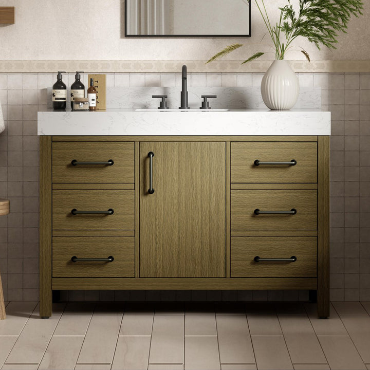 48 Inch Single Bathroom Vanity In Chestnut Brown Chestnut Brown Finish - KITCHEN & BATH by Joshua Marshal