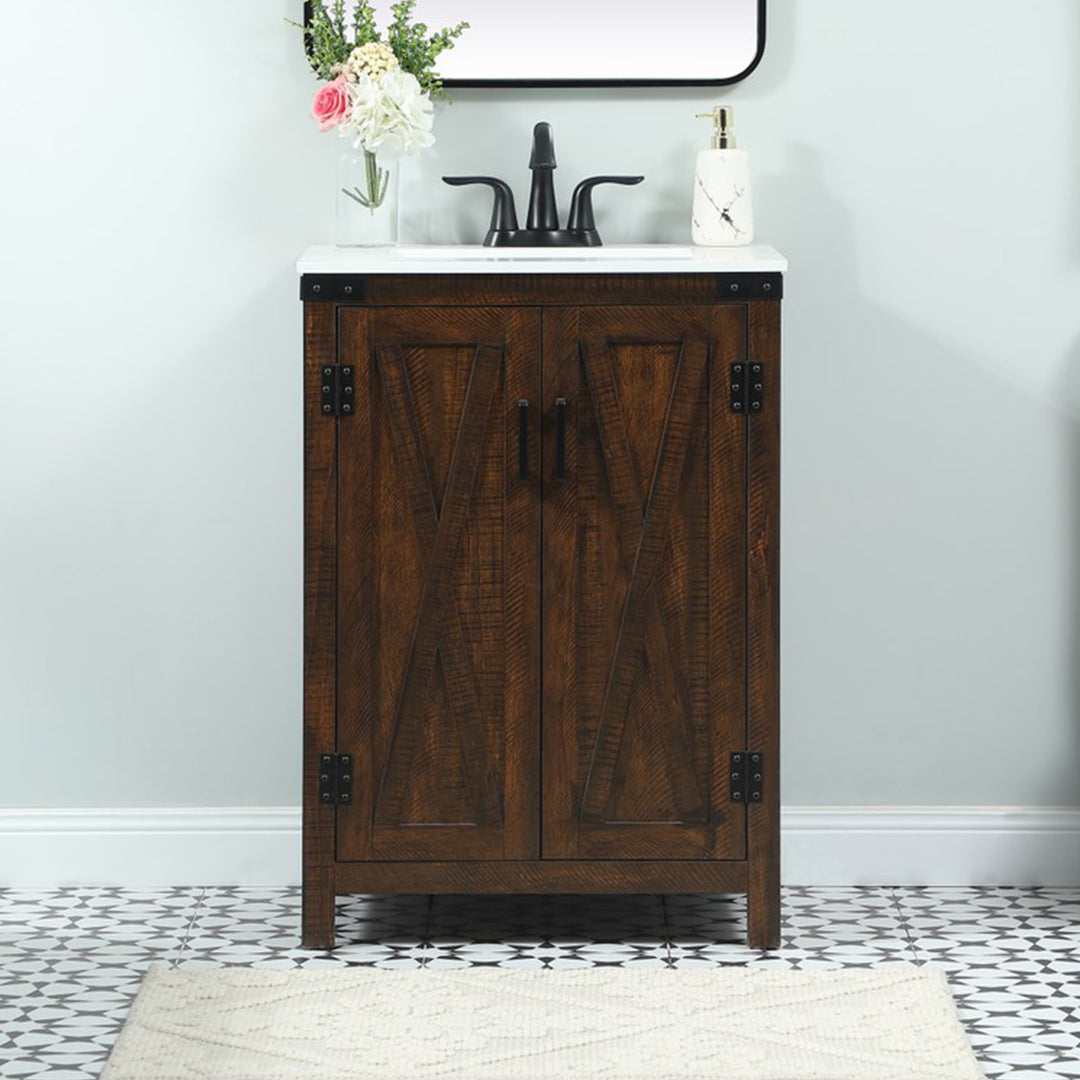 24 Inch Single Bathroom Vanity In Expresso Expresso Finish - KITCHEN & BATH by Joshua Marshal