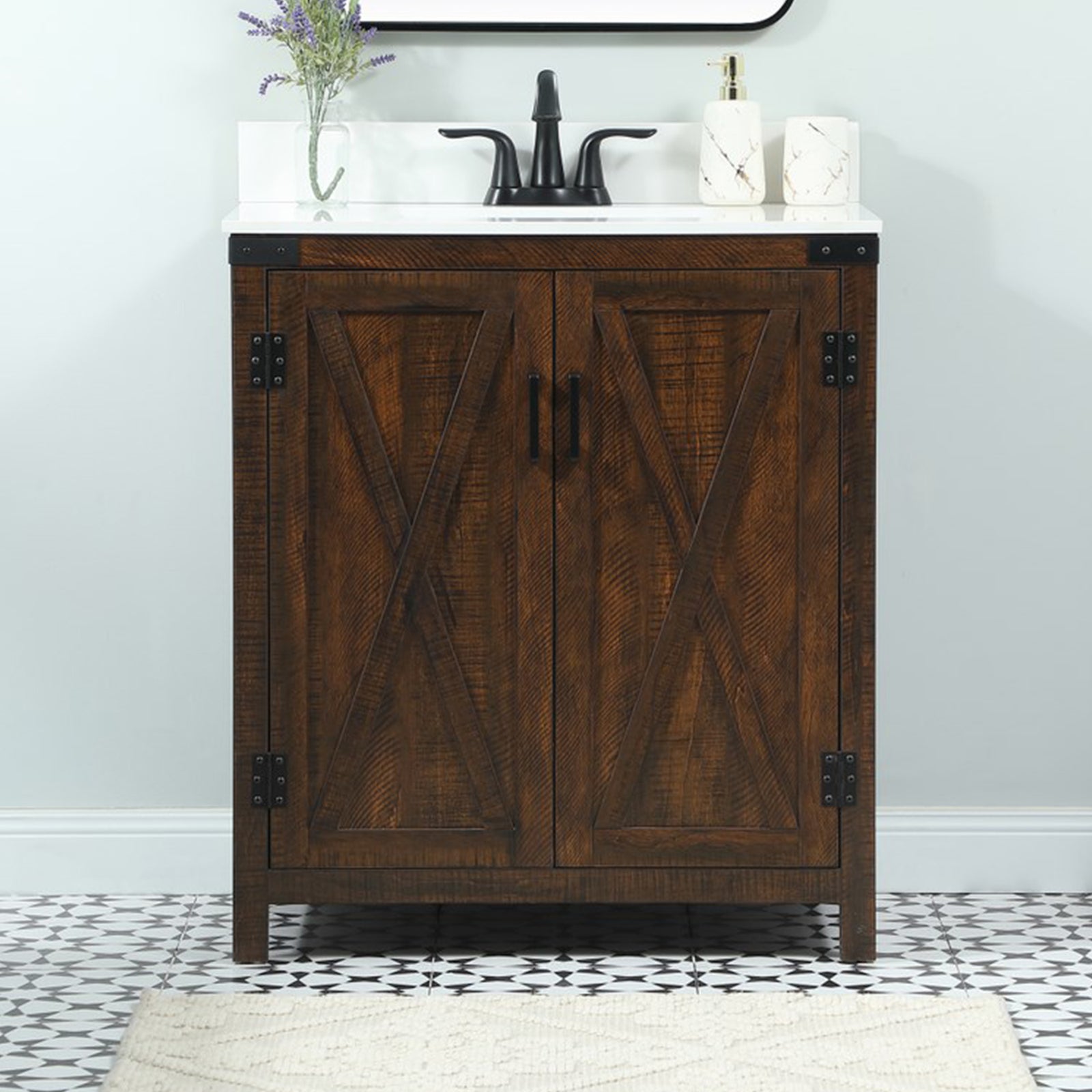 30 Inch Single Bathroom Vanity In Expresso With Backsplash Expresso Finish - KITCHEN & BATH by Joshua Marshal