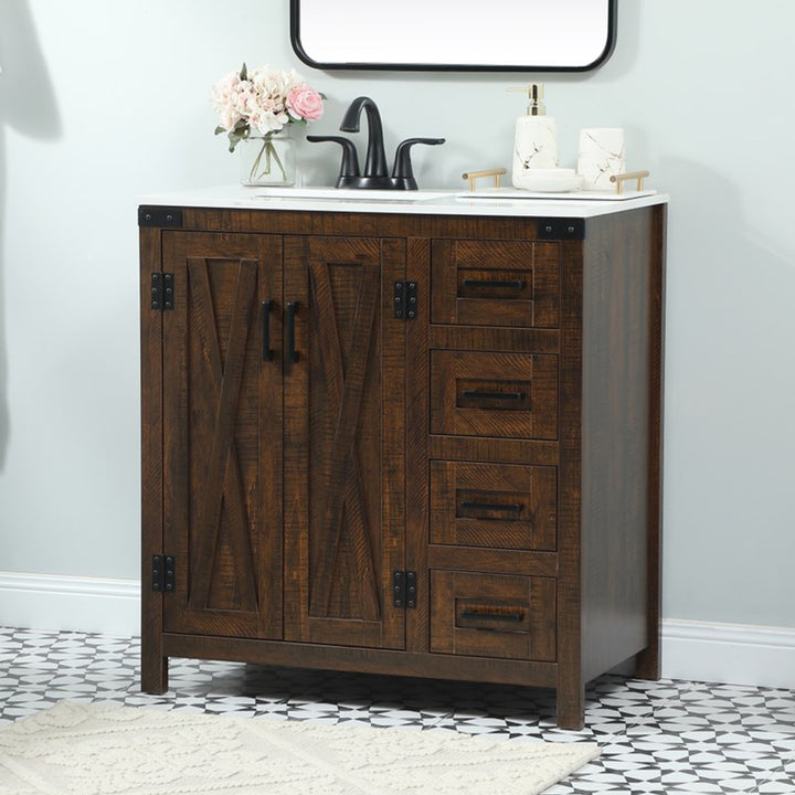 32 Inch Single Bathroom Vanity In Expresso Expresso Finish - KITCHEN & BATH by Joshua Marshal