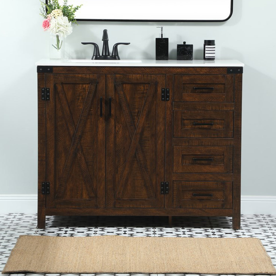 42 Inch Single Bathroom Vanity In Expresso Expresso Finish - KITCHEN & BATH by Joshua Marshal