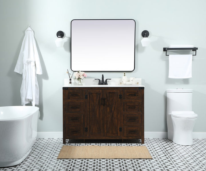 48 Inch Single Bathroom Vanity In Expresso - View 2 - Joshua Marshal