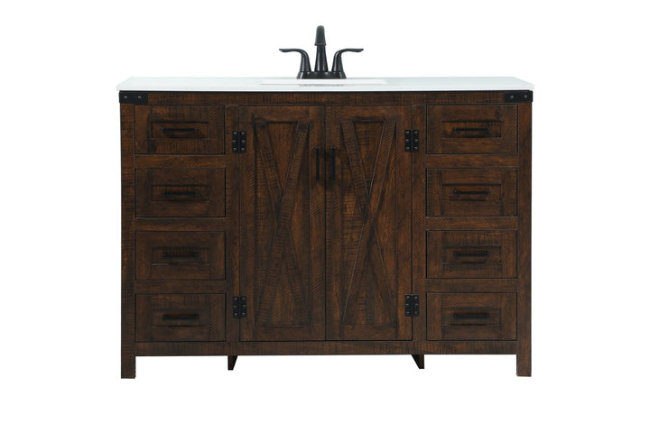 48 Inch Single Bathroom Vanity In Expresso - View 3 - Joshua Marshal