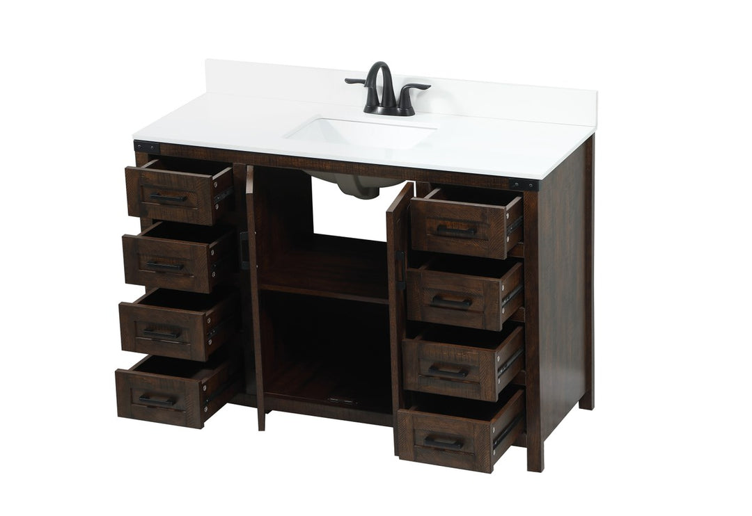 48 Inch Single Bathroom Vanity In Expresso - View 4 - Joshua Marshal
