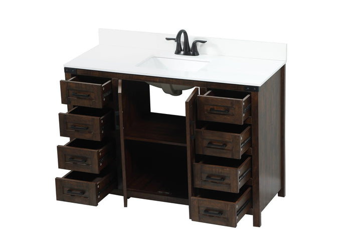 48 Inch Single Bathroom Vanity In Expresso - View 4 - Joshua Marshal