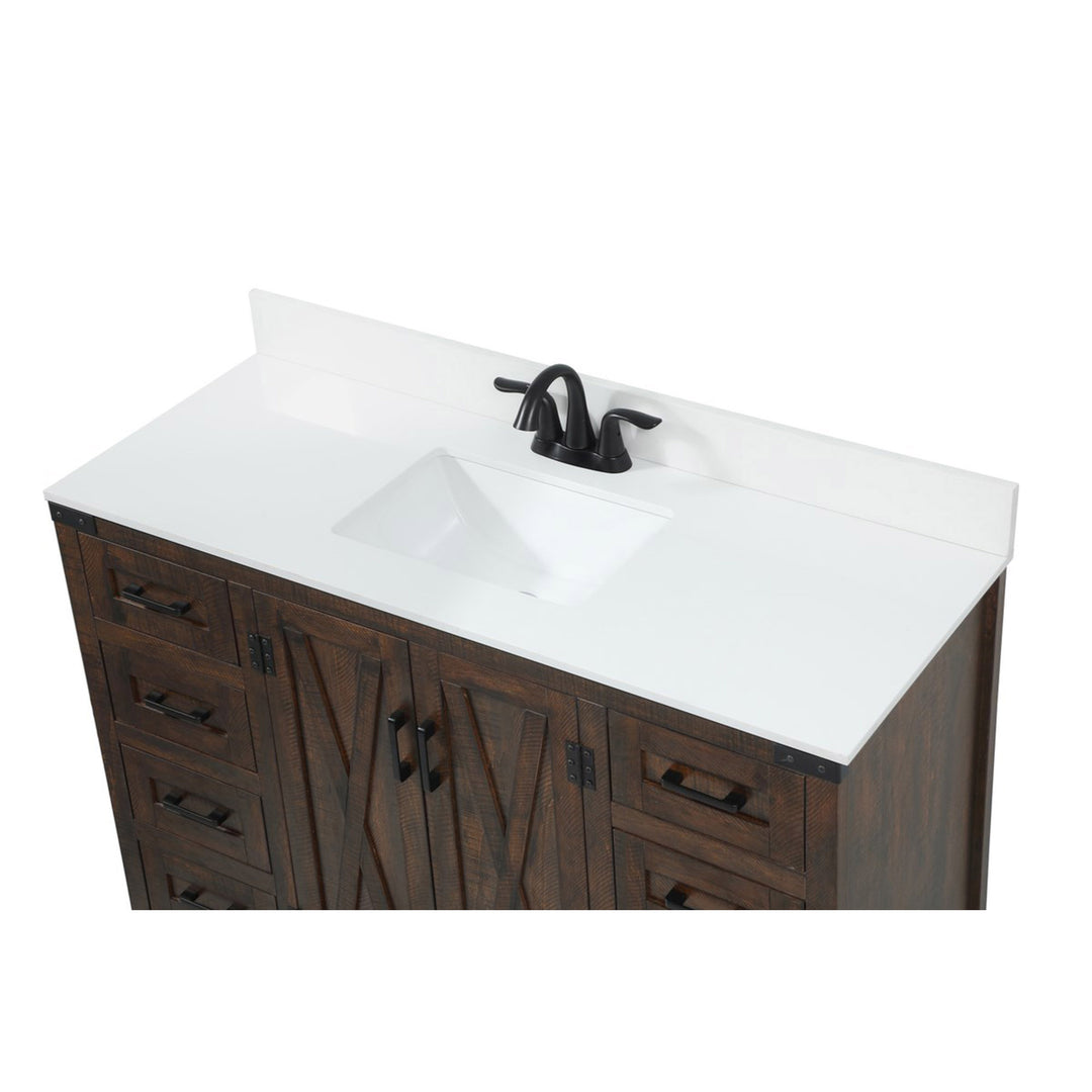 48 Inch Single Bathroom Vanity In Expresso With Backsplash - View 5 - Joshua Marshal