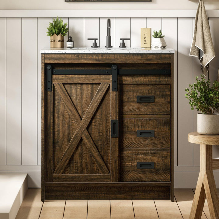 30 Inch Single Bathroom Vanity In Expresso Expresso Finish - KITCHEN & BATH by Joshua Marshal