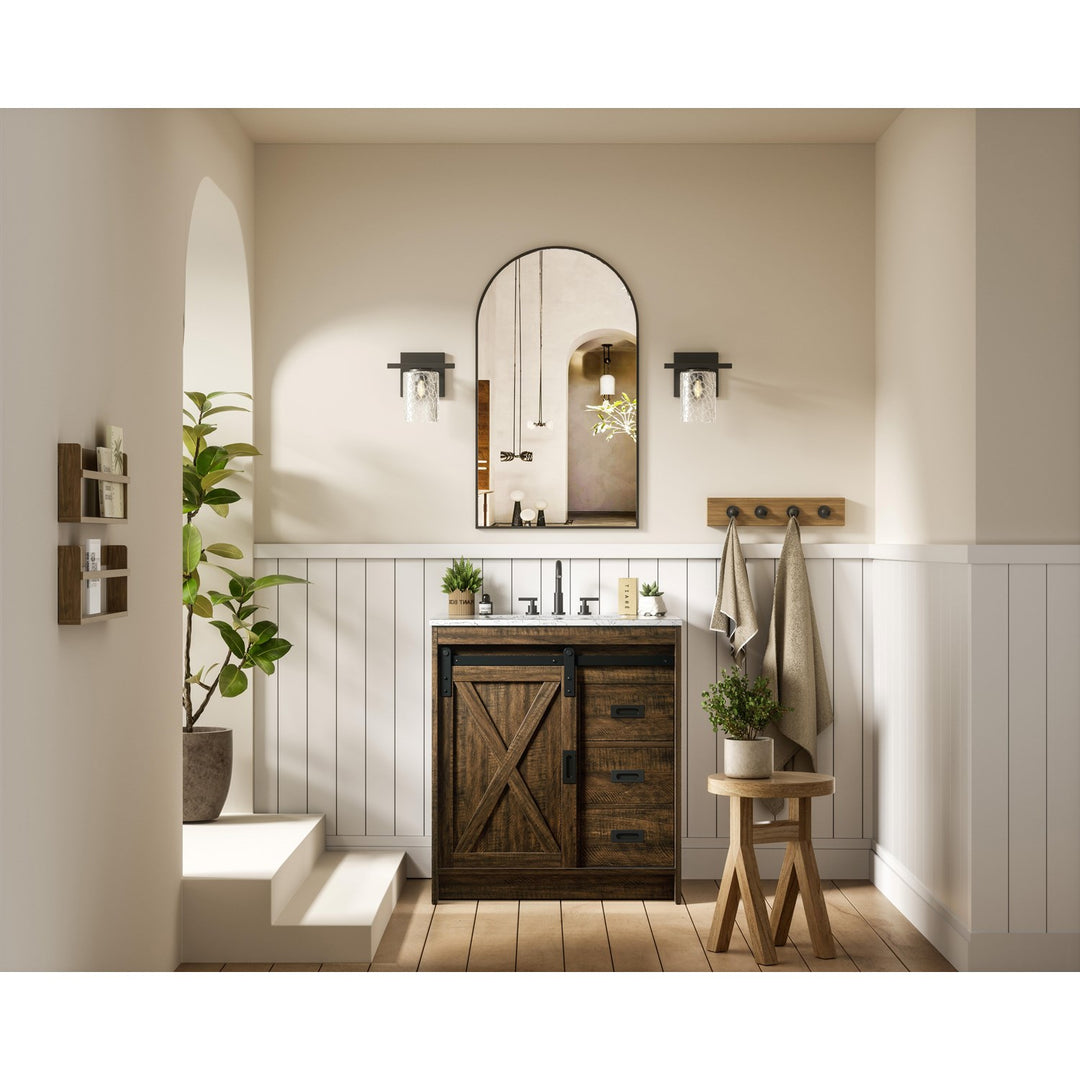 30 Inch Single Bathroom Vanity In Expresso - View 2 - Joshua Marshal