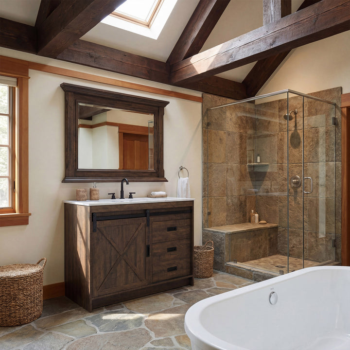 42 Inch Single Bathroom Vanity In Expresso - View 2 - Joshua Marshal