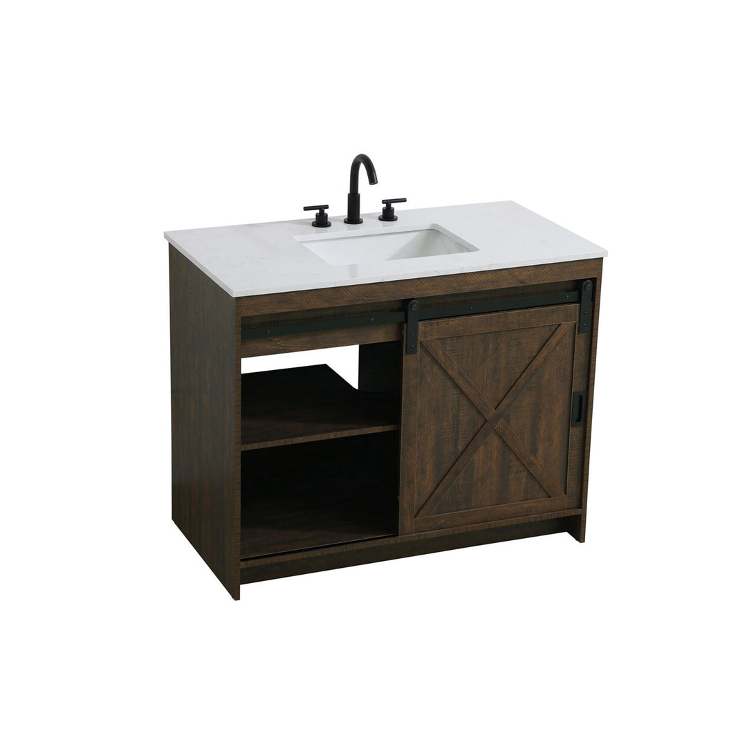 42 Inch Single Bathroom Vanity In Expresso - View 4 - Joshua Marshal