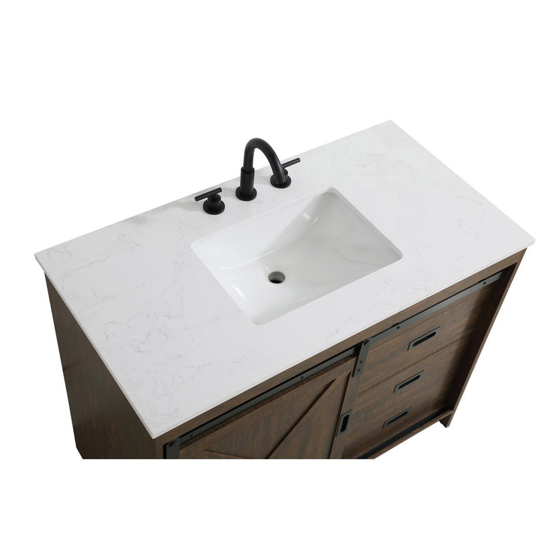 42 Inch Single Bathroom Vanity In Expresso - View 6 - Joshua Marshal