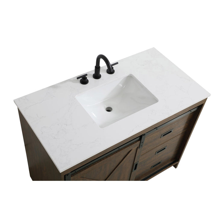 42 Inch Single Bathroom Vanity In Expresso - View 6 - Joshua Marshal