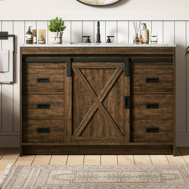 48 Inch Single Bathroom Vanity In Expresso Expresso Finish - KITCHEN & BATH by Joshua Marshal