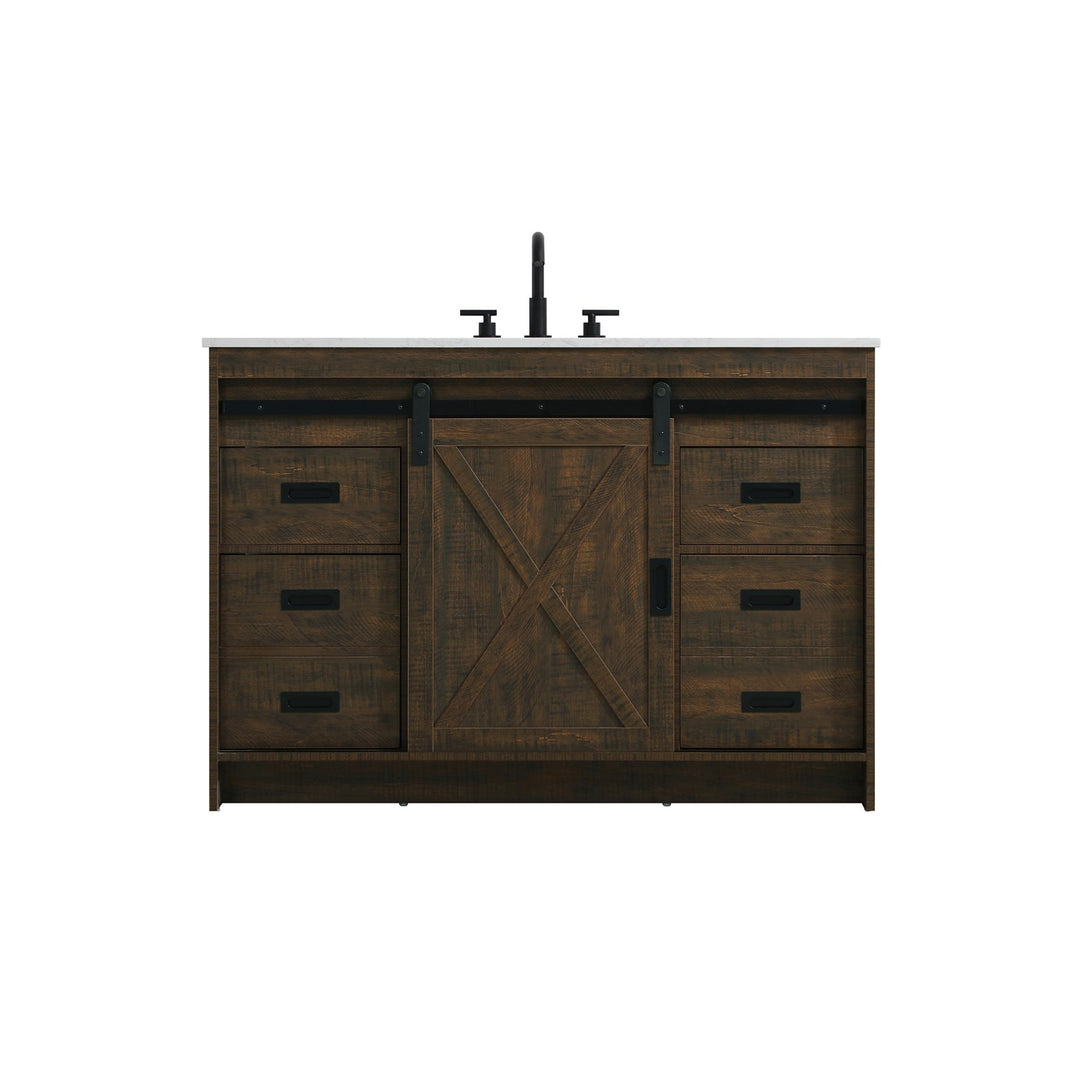 48 Inch Single Bathroom Vanity In Expresso - View 3 - Joshua Marshal