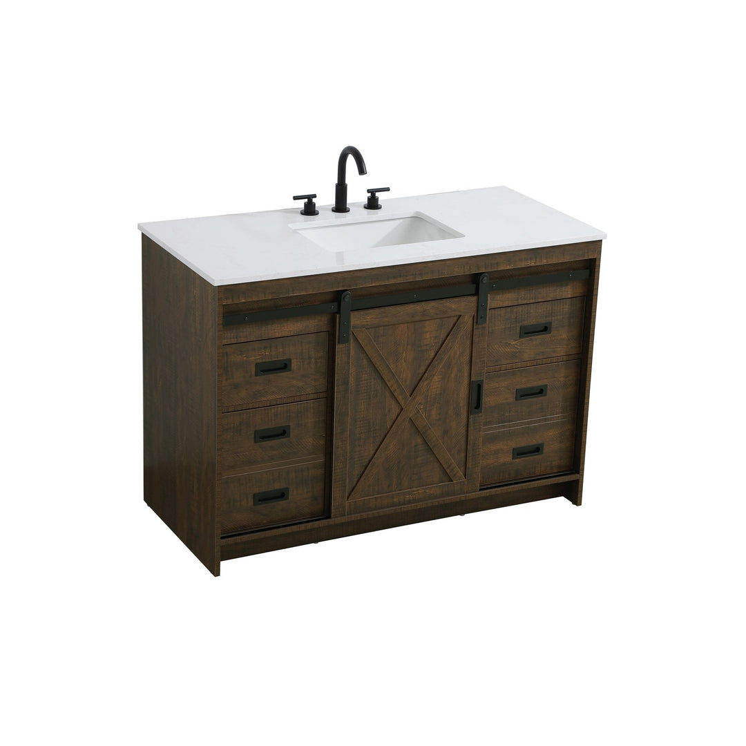 48 Inch Single Bathroom Vanity In Expresso - View 4 - Joshua Marshal