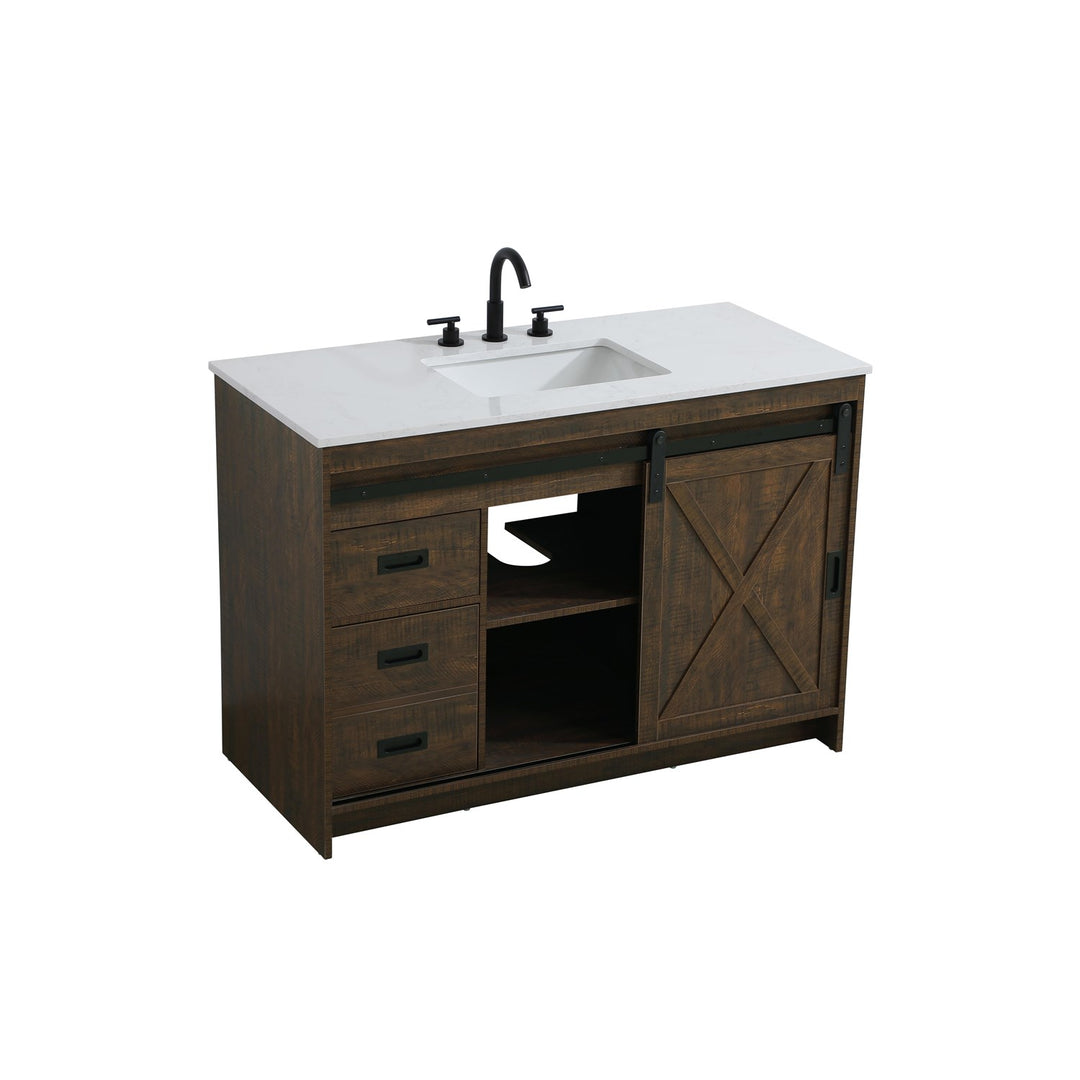 48 Inch Single Bathroom Vanity In Expresso - View 5 - Joshua Marshal