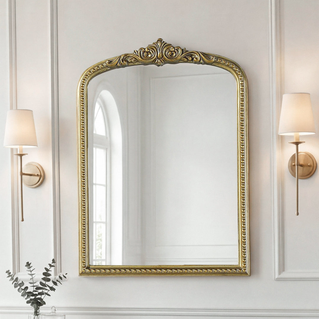 Vintage Resin Mirror 22X30 In Antique Brass Antique Brass Finish - DECOR by Joshua Marshal