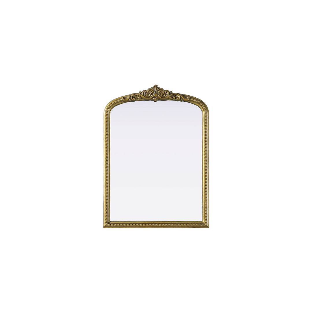 Vintage Resin Mirror 22X30 In Antique Brass - View 3 - Joshua Marshal