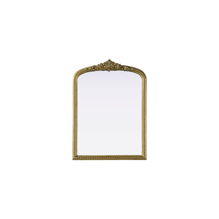 Vintage Resin Mirror 22X30 In Antique Brass - View 3 - Joshua Marshal