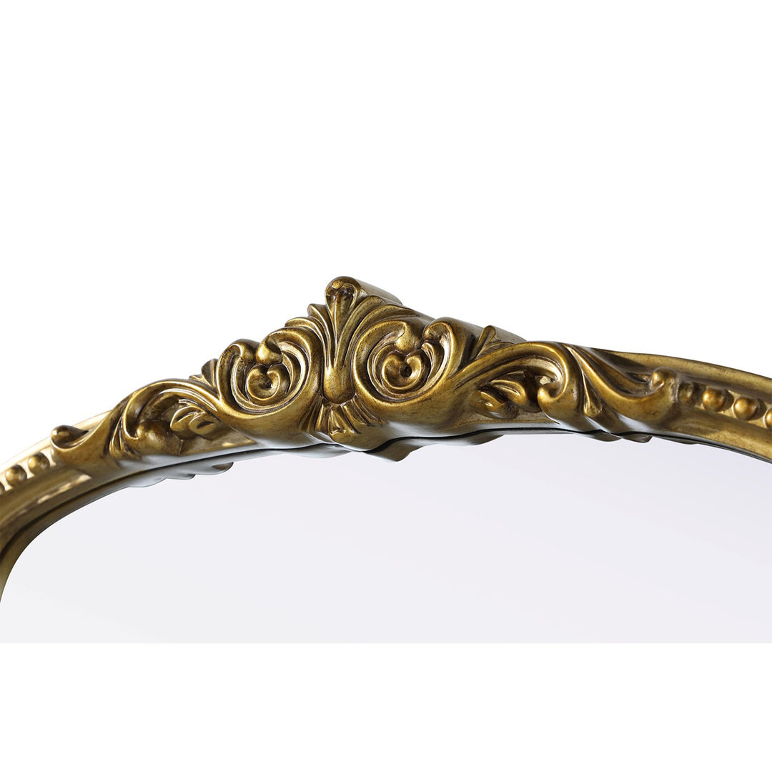 Vintage Resin Mirror 22X30 In Antique Brass - View 4 - Joshua Marshal