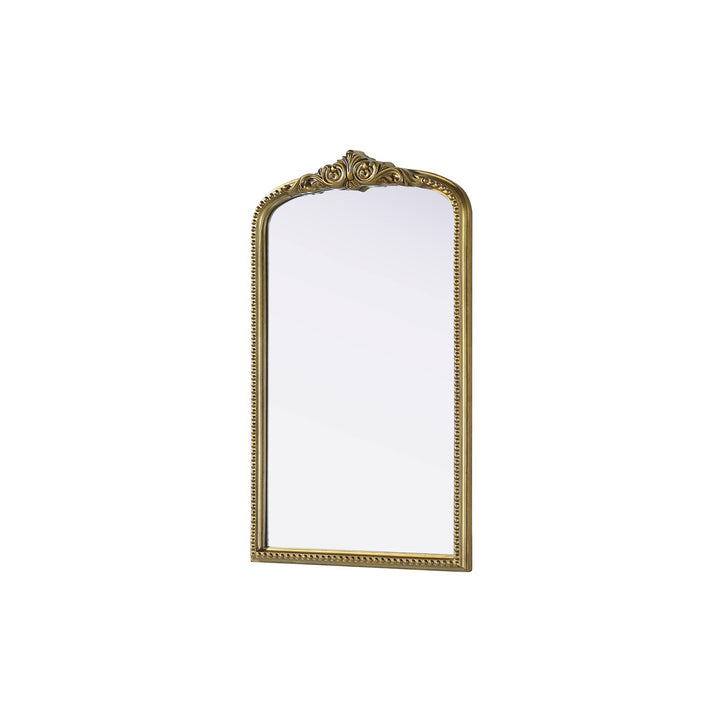 Vintage Resin Mirror 22X36 In Antique Brass - View 3 - Joshua Marshal