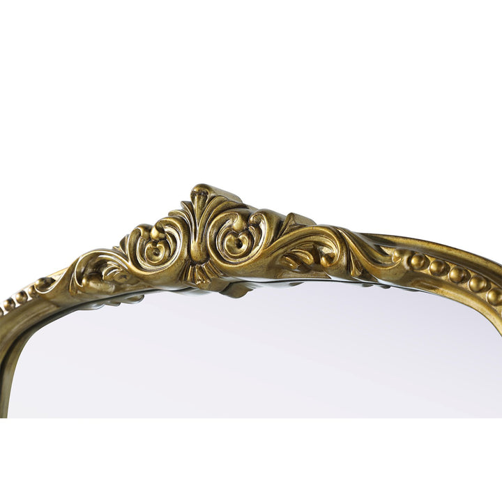 Vintage Resin Mirror 22X36 In Antique Brass - View 4 - Joshua Marshal