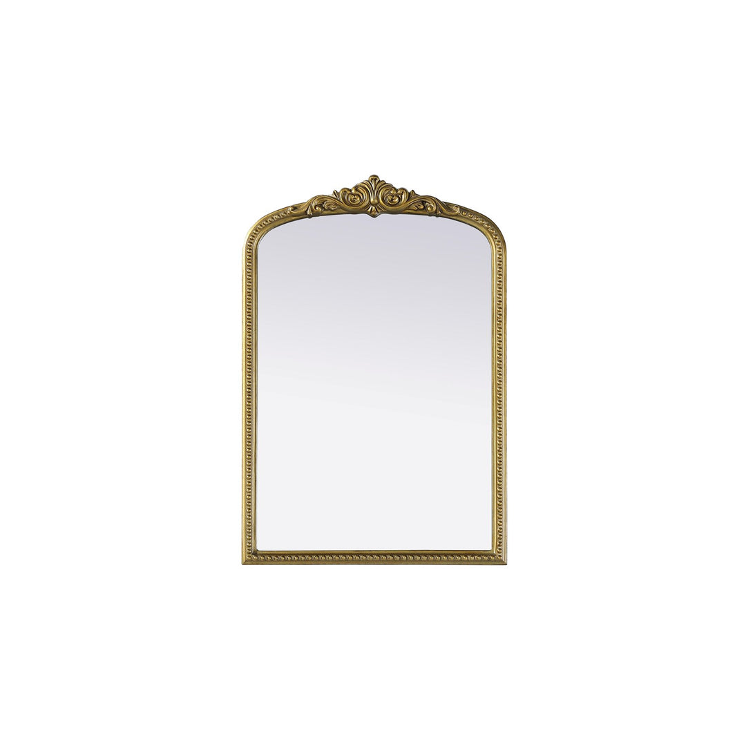 Vintage Resin Mirror 24X36 In Antique Brass - View 3 - Joshua Marshal