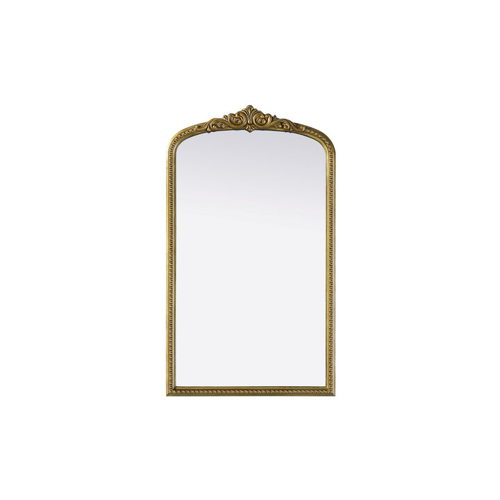 Vintage Resin Mirror 24X42 In Antique Brass - View 3 - Joshua Marshal