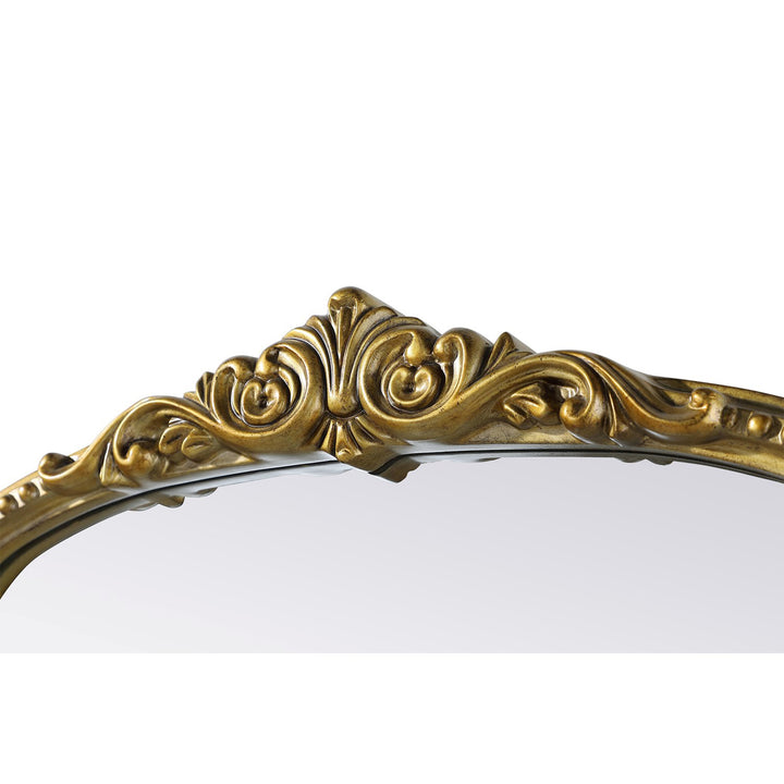 Vintage Resin Mirror 24X42 In Antique Brass - View 5 - Joshua Marshal