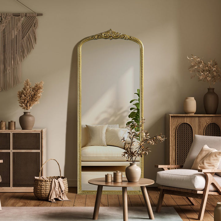 Vintage Resin Mirror 24X60 In Antique Brass Antique Brass Finish - DECOR by Joshua Marshal