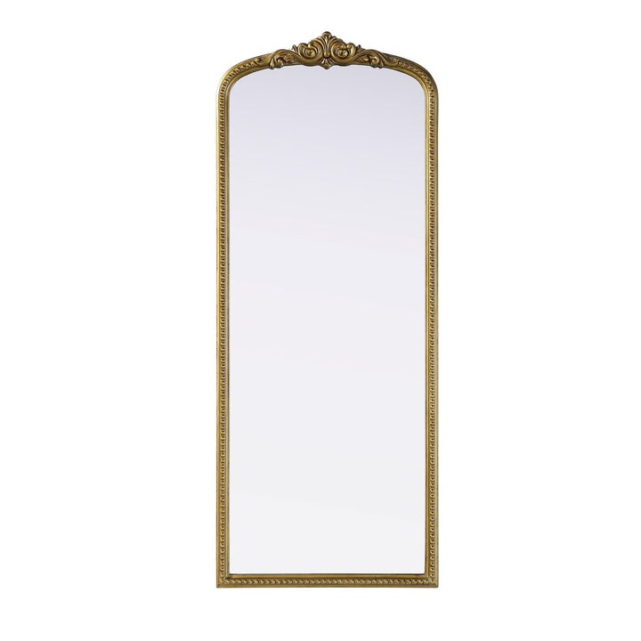 Vintage Resin Mirror 24X60 In Antique Brass - View 3 - Joshua Marshal