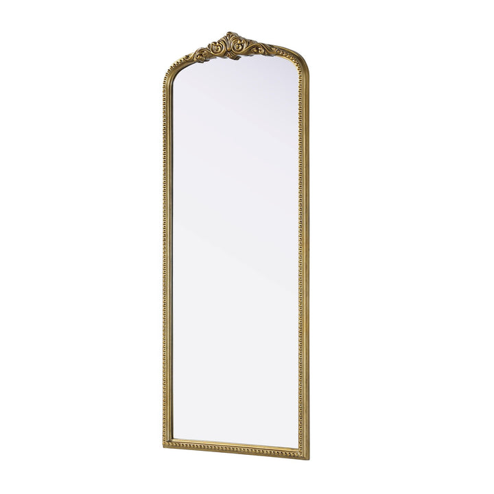 Vintage Resin Mirror 24X60 In Antique Brass - View 4 - Joshua Marshal