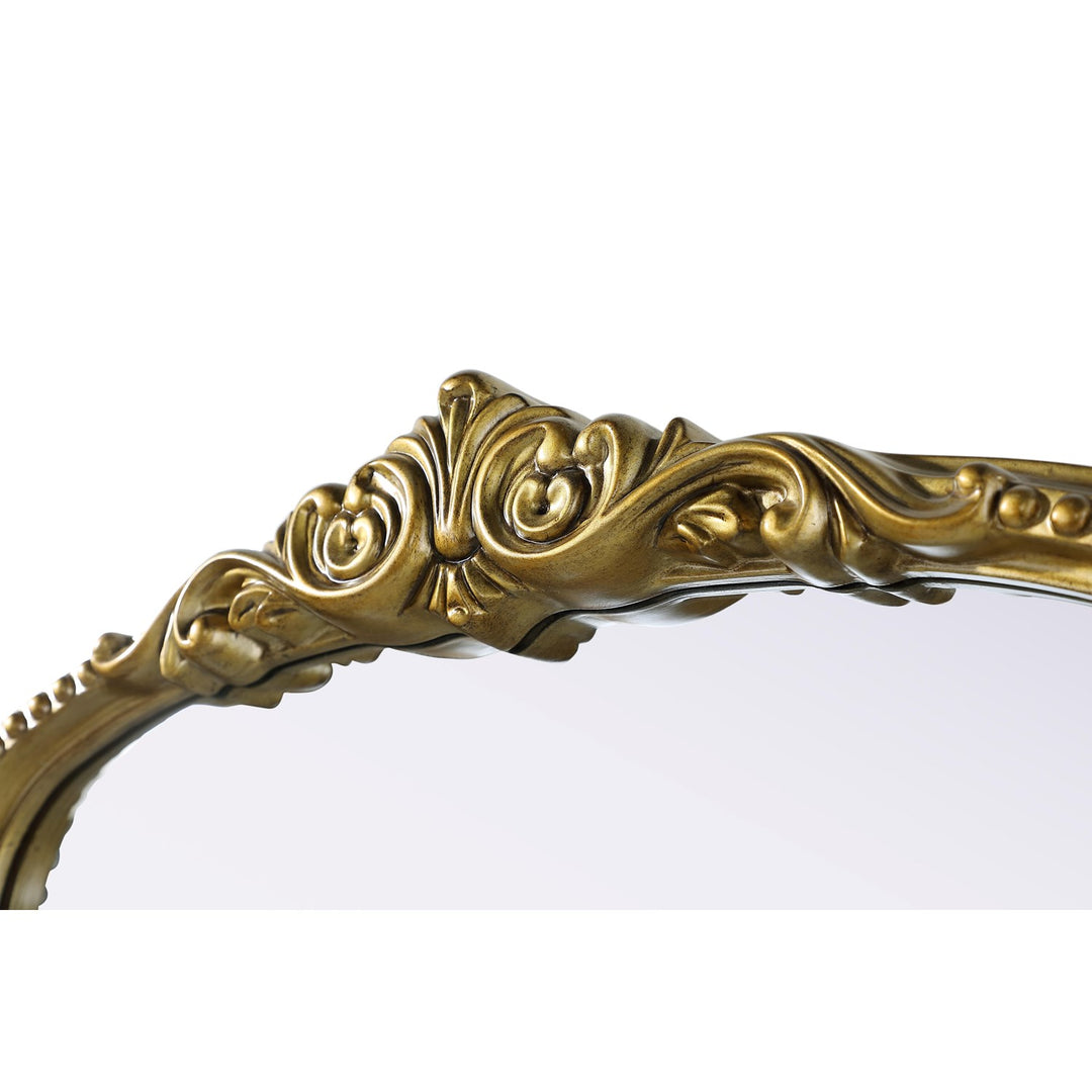 Vintage Resin Mirror 24X60 In Antique Brass - View 5 - Joshua Marshal