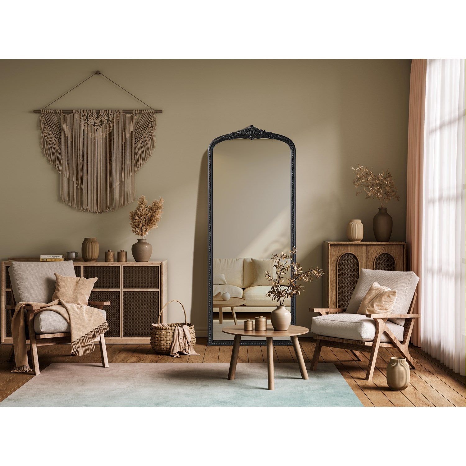 Vintage Resin Mirror 24X60 In Vintage Bronze - View 2 - Joshua Marshal