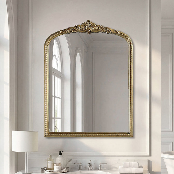 Vintage Resin Mirror 27X36 In Antique Brass Antique Brass Finish - DECOR by Joshua Marshal