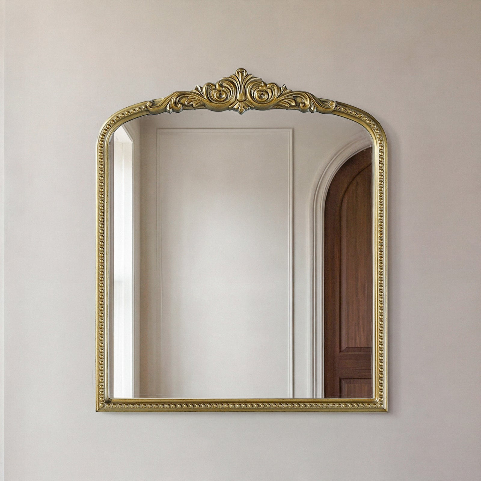 Vintage Resin Mirror 30X36 In Antique Brass Antique Brass Finish - DECOR by Joshua Marshal