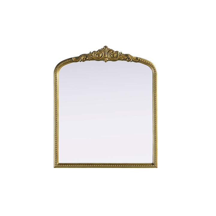 Vintage Resin Mirror 30X36 In Antique Brass - View 3 - Joshua Marshal