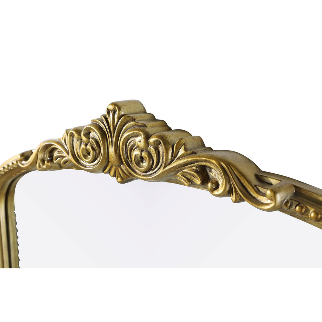 Vintage Resin Mirror 30X42 In Antique Brass - View 4 - Joshua Marshal