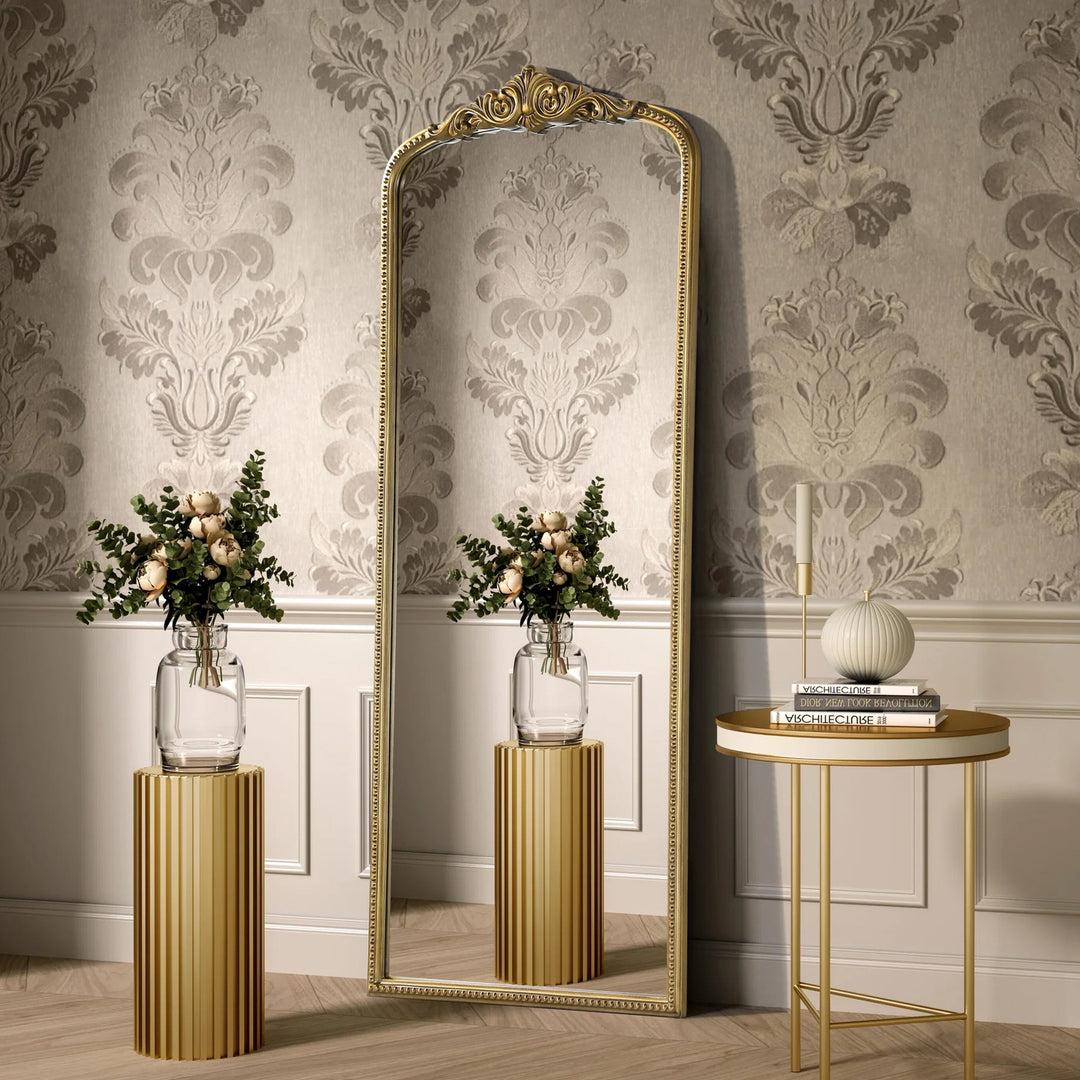 Vintage Resin Mirror 30X72 In Antique Brass Antique Brass Finish - DECOR by Joshua Marshal