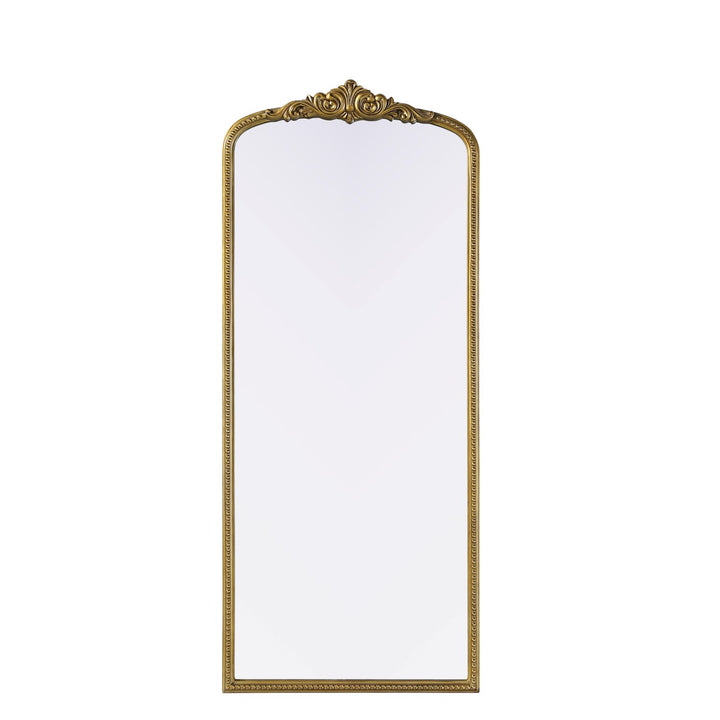 Vintage Resin Mirror 30X72 In Antique Brass - View 3 - Joshua Marshal